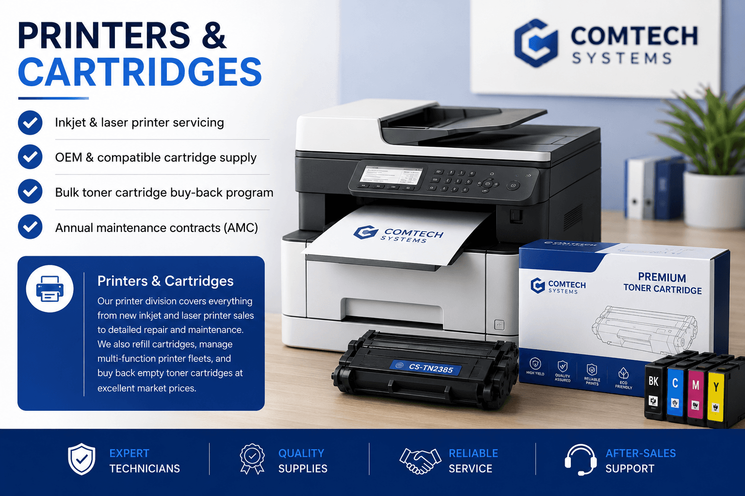 Printer repair and cartridge recycling services
